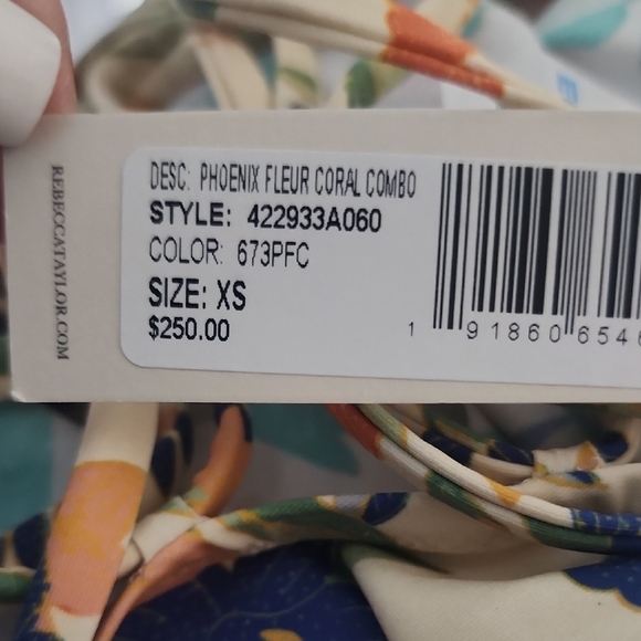 Rebecca Taylor Phoenix Fleur Combo Bathing Suit Size XS $250 - Picture 2 of 6